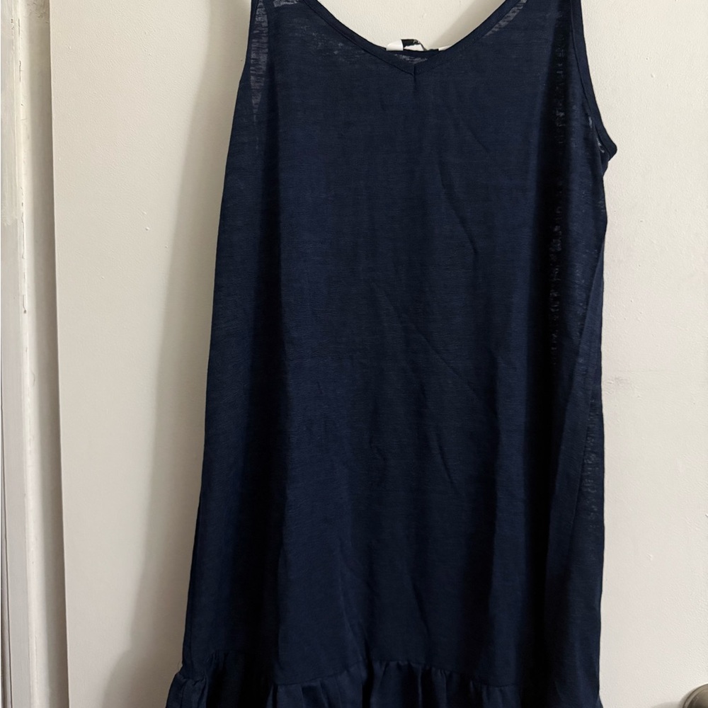 Cupshe Navy Blue Swim Cover-Up with Ruffle Hem - Picture 5 of 9